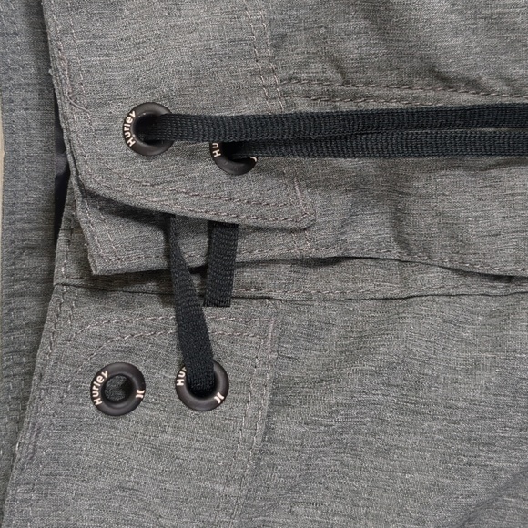 Hurley Men's Long Board Shorts Gray Size 32 Excellent Condition - Picture 4 of 10